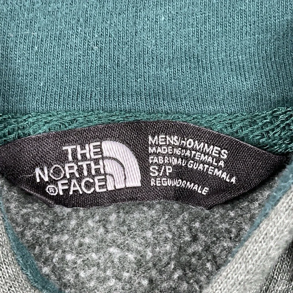 The North Face Sweatshirt Mens Small Green Hoodie Halfdome Camo Fleece Hiker‎